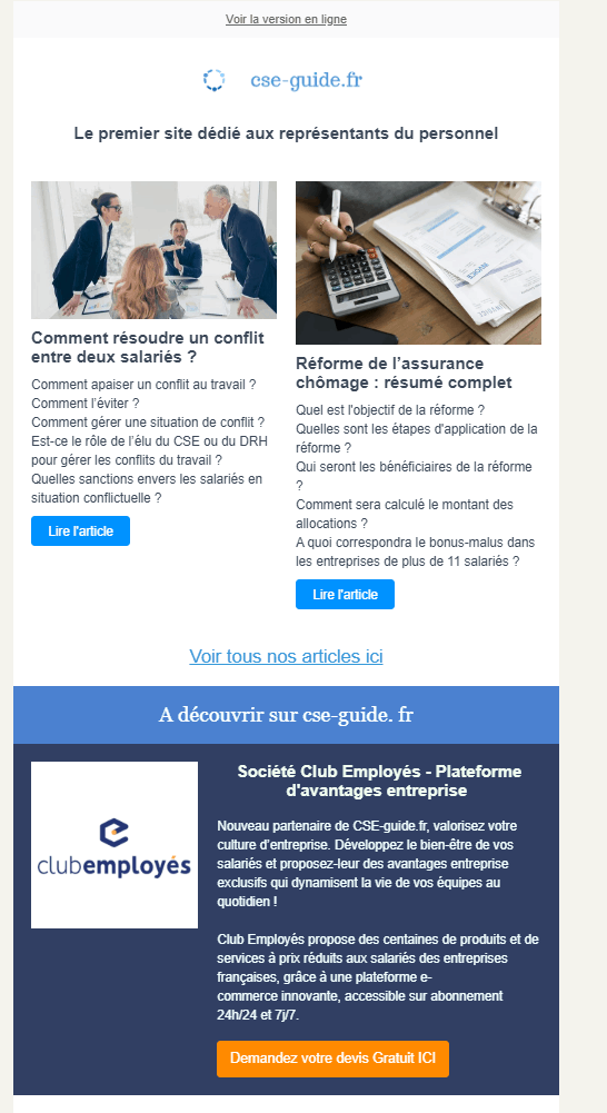EXEMPLE EMAILING
