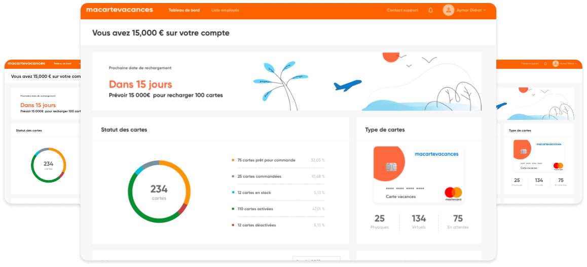 exemple interface macartevacances