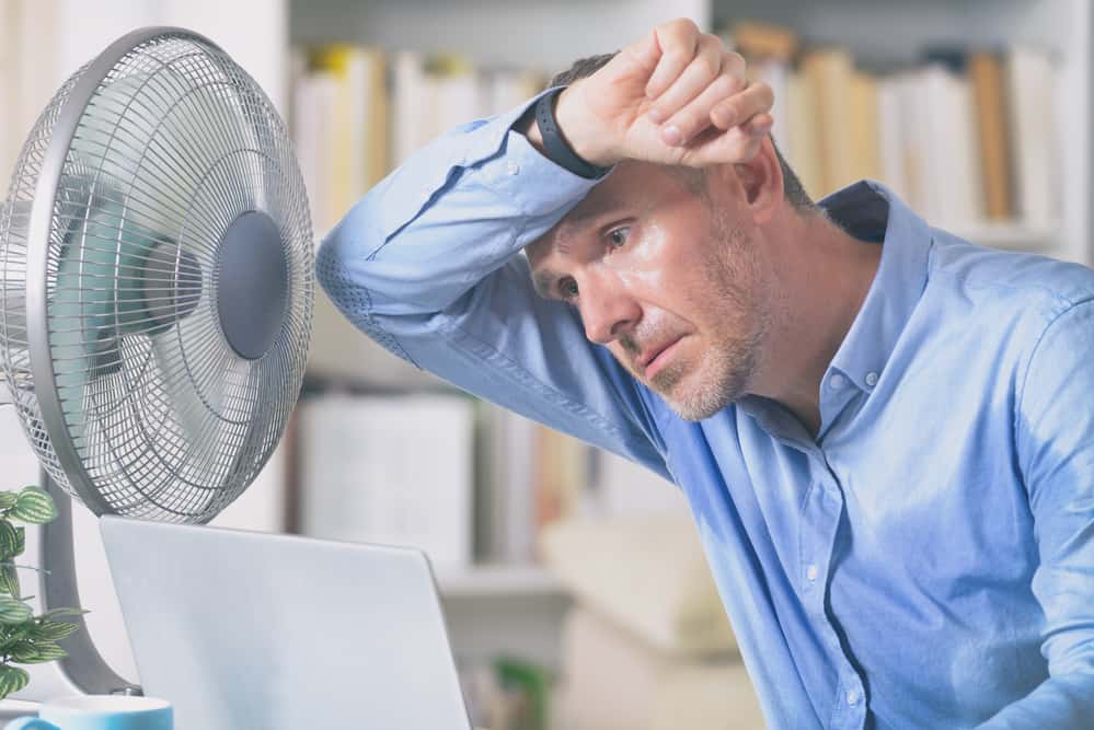 Température forte dans un bureau